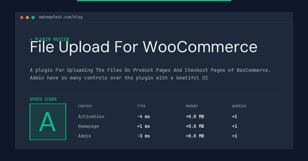 File Upload For WooCommerce - MakeWPFast