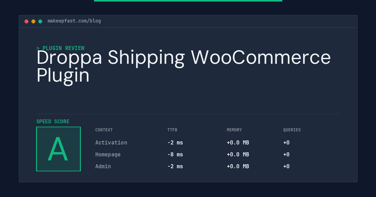 Droppa Shipping WooCommerce Plugin - MakeWPFast