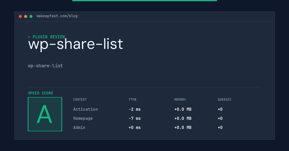 wp-share-list - MakeWPFast
