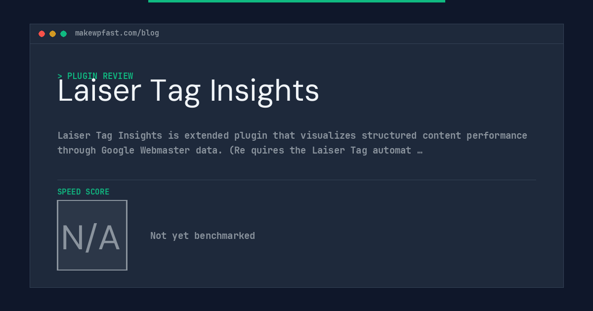 Laiser Tag Insights - MakeWPFast