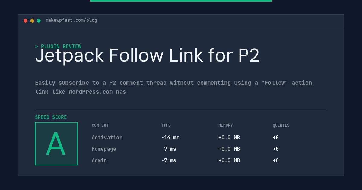 Jetpack Follow Link for P2 - MakeWPFast
