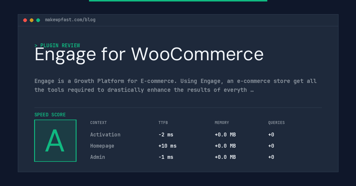 Engage for WooCommerce - MakeWPFast
