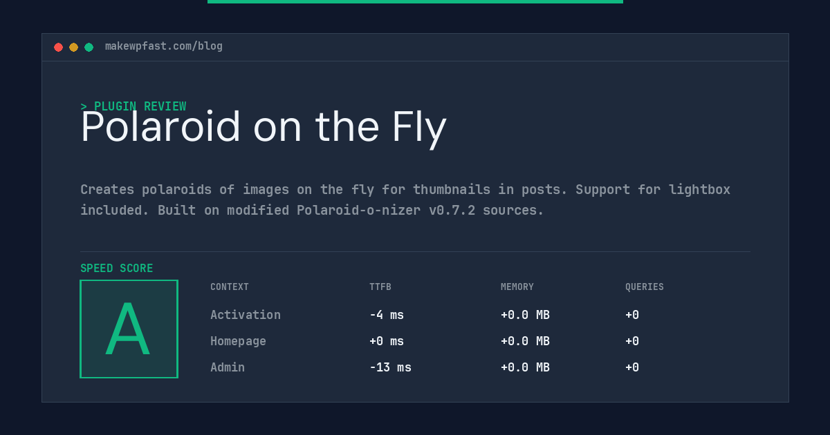Polaroid on the Fly - MakeWPFast