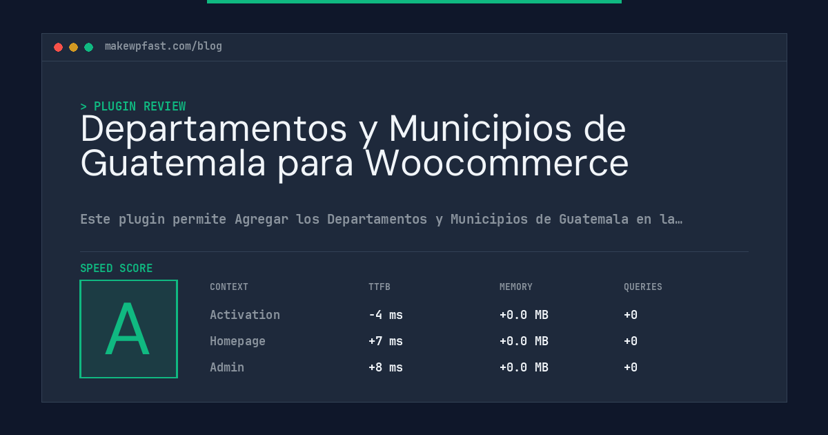 Departamentos y Municipios de Guatemala para Woocommerce - MakeWPFast