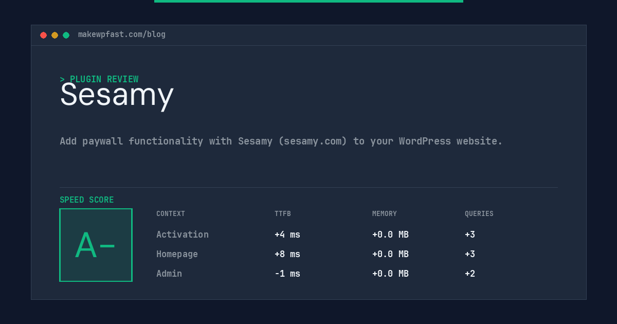 Sesamy - MakeWPFast