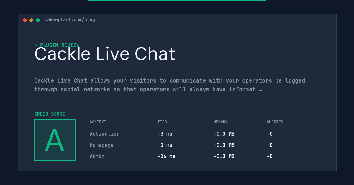 Cackle Live Chat - MakeWPFast