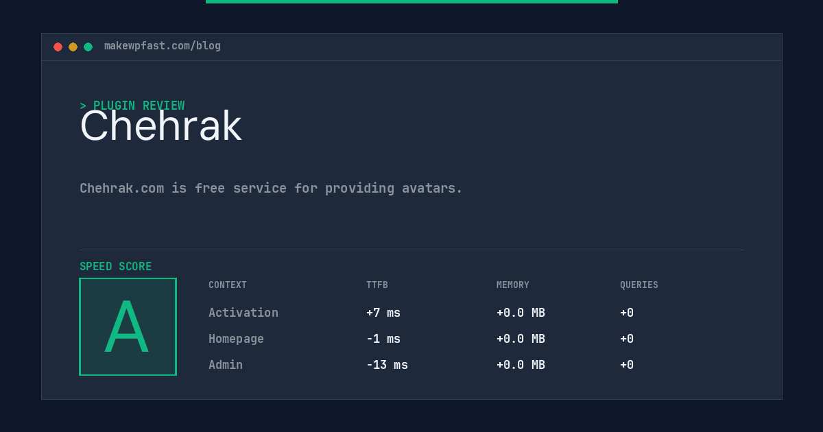 Chehrak - MakeWPFast