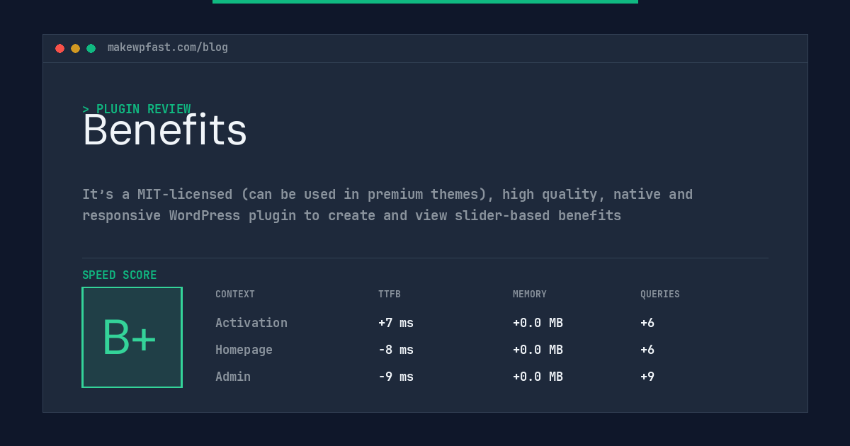 Benefits - MakeWPFast