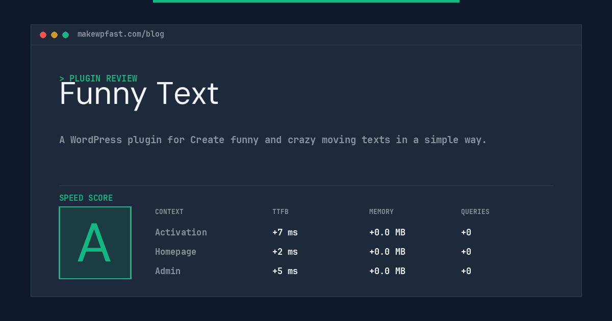 Funny Text - MakeWPFast