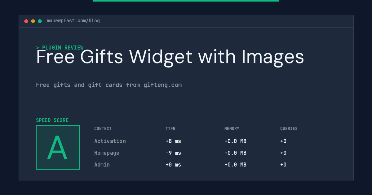 Free Gifts Widget with Images - MakeWPFast
