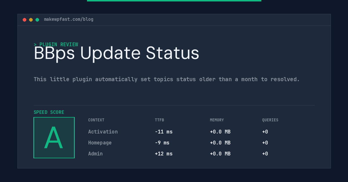 BBps Update Status - MakeWPFast