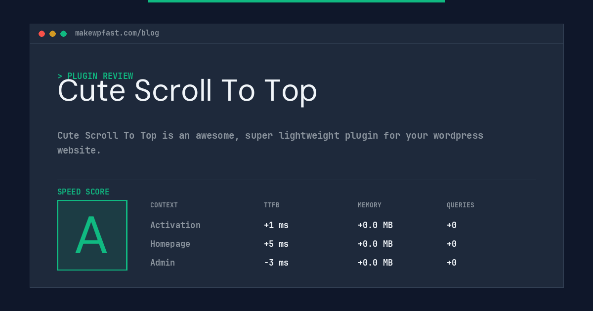 Cute Scroll To Top - MakeWPFast