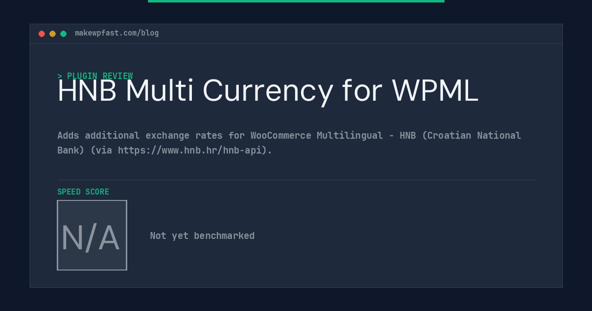 HNB Multi Currency for WPML - MakeWPFast