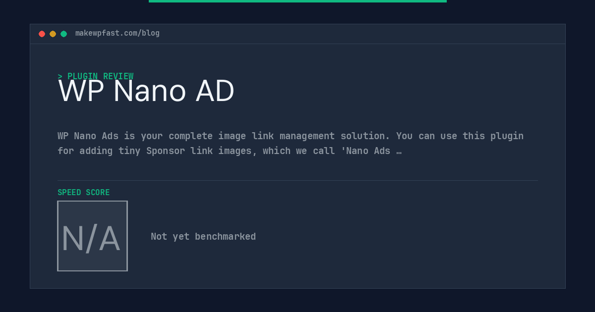 WP Nano AD - MakeWPFast