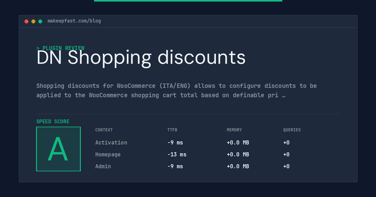 DN Shopping discounts - MakeWPFast