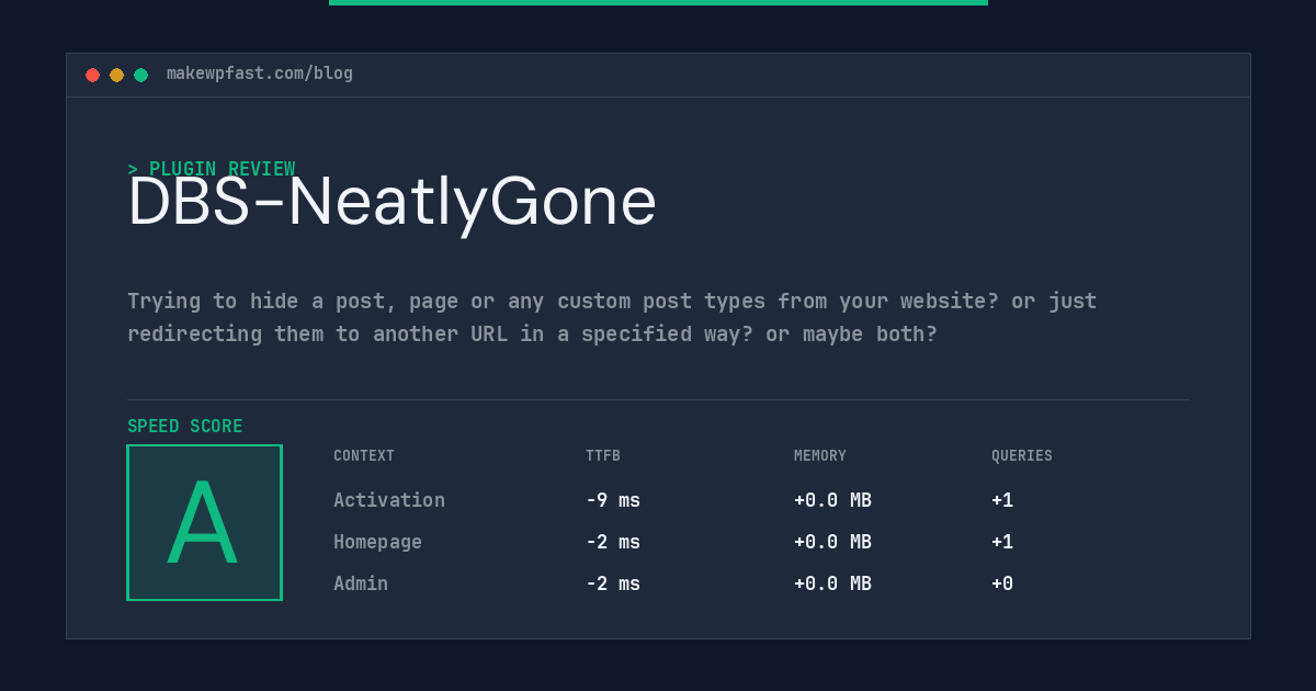 DBS-NeatlyGone - MakeWPFast