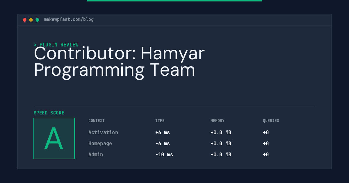 Contributor: Hamyar Programming Team - MakeWPFast