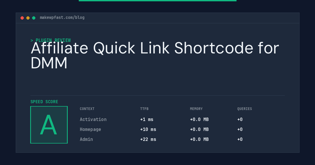 Affiliate Quick Link Shortcode for DMM - MakeWPFast
