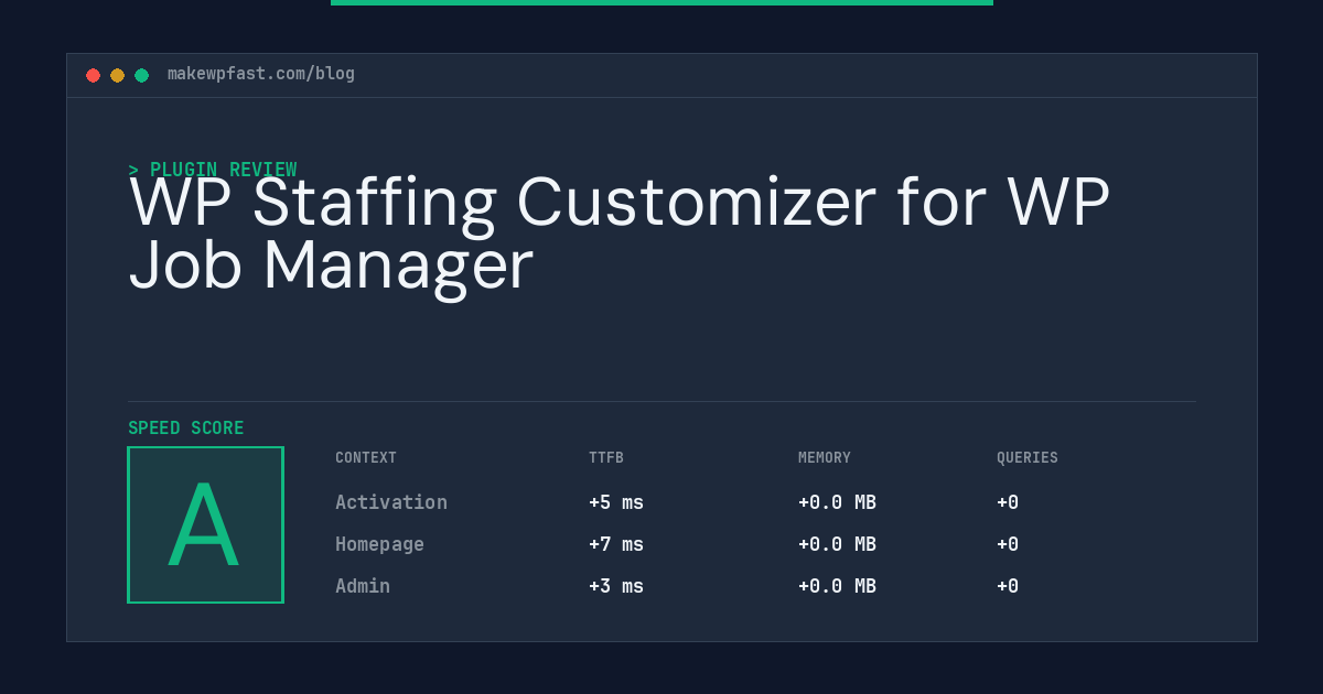 WP Staffing Customizer for WP Job Manager - MakeWPFast