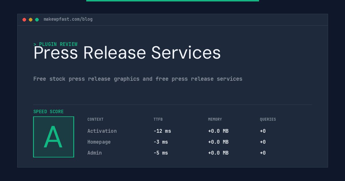 Press Release Services - MakeWPFast