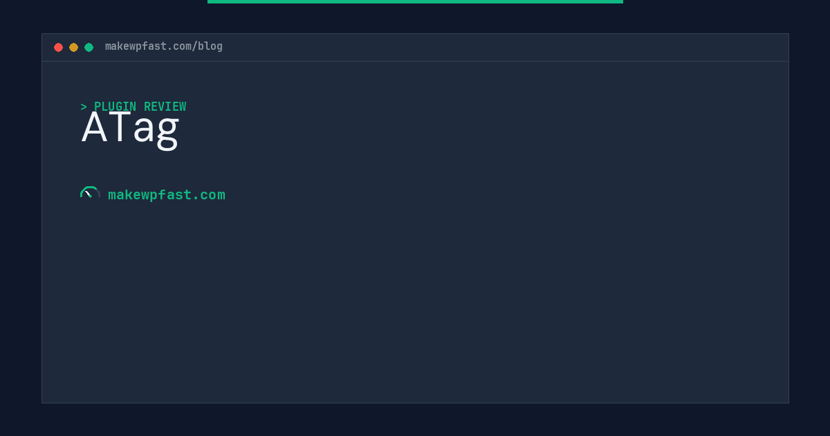 ATag - MakeWPFast