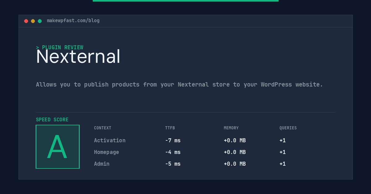 Nexternal - MakeWPFast