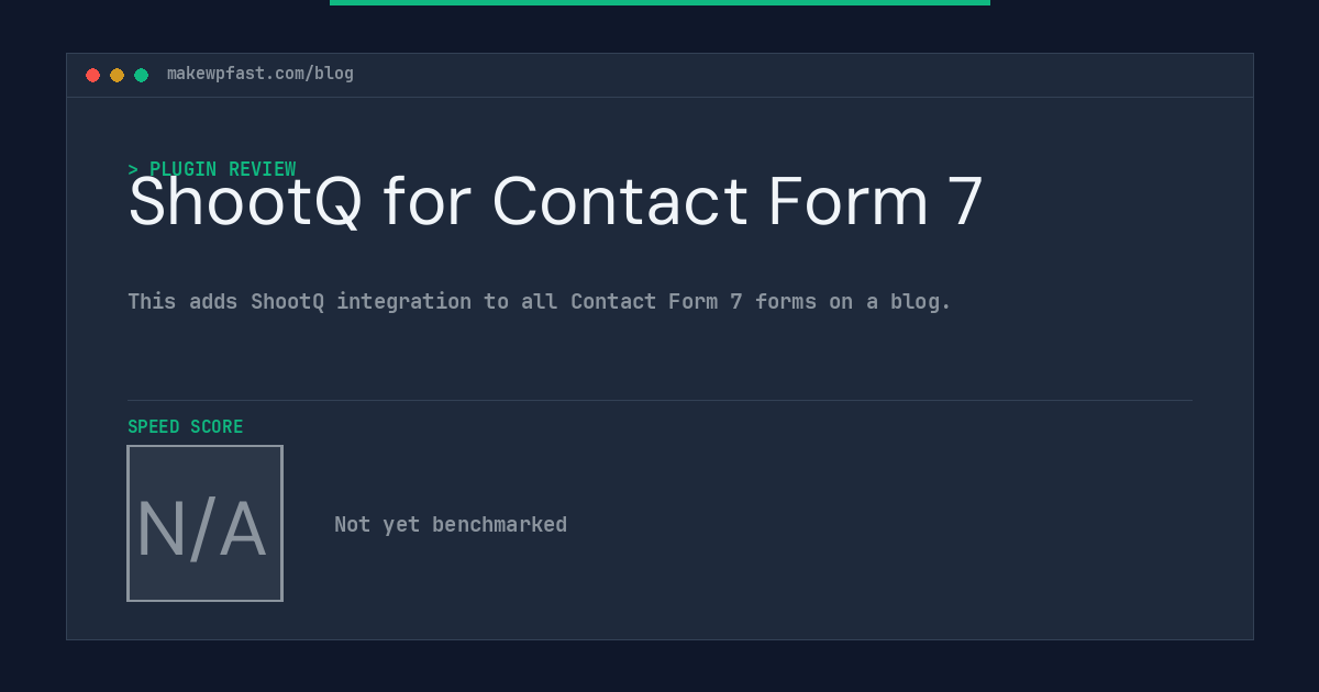 ShootQ for Contact Form 7 - MakeWPFast