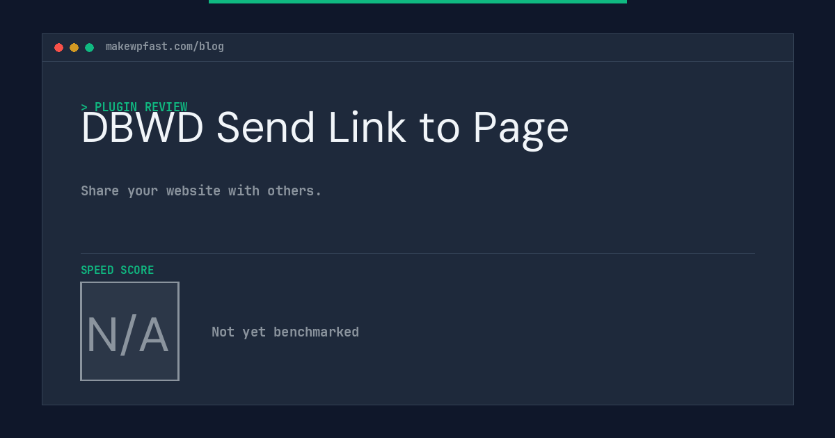 DBWD Send Link to Page - MakeWPFast