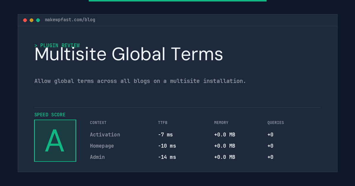 Multisite Global Terms - MakeWPFast