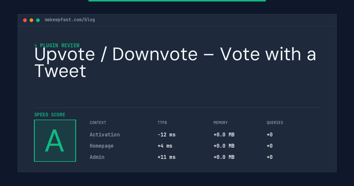 Upvote / Downvote – Vote with a Tweet - MakeWPFast