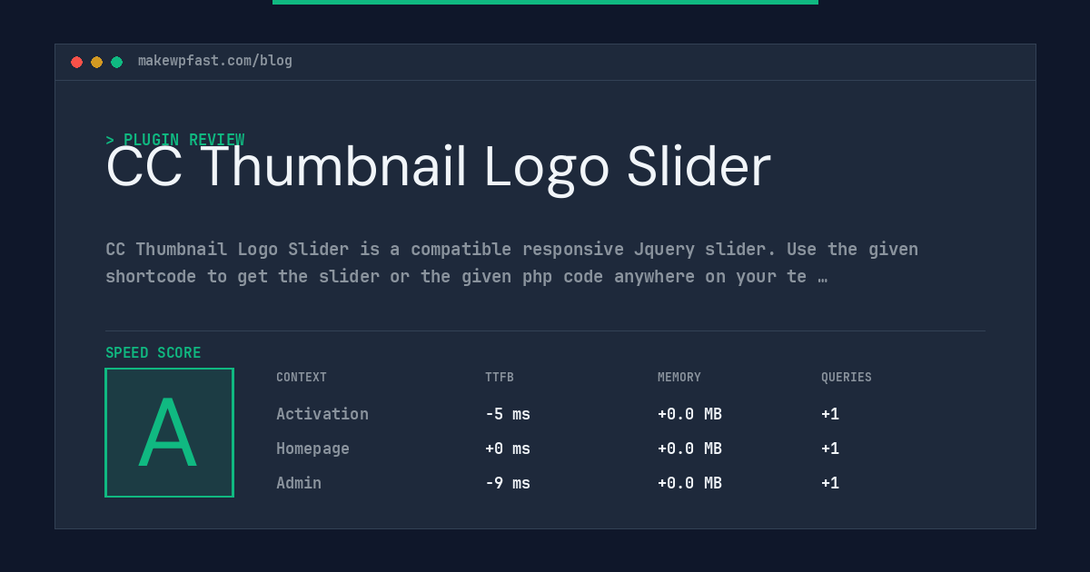 CC Thumbnail Logo Slider - MakeWPFast