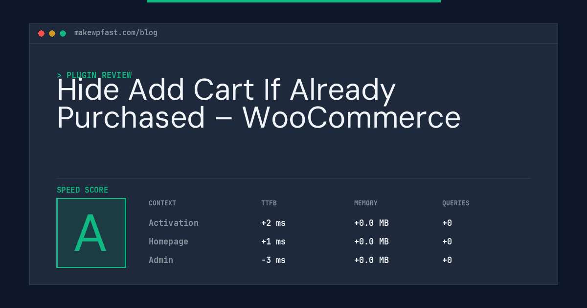 Hide Add Cart If Already Purchased – WooCommerce - MakeWPFast