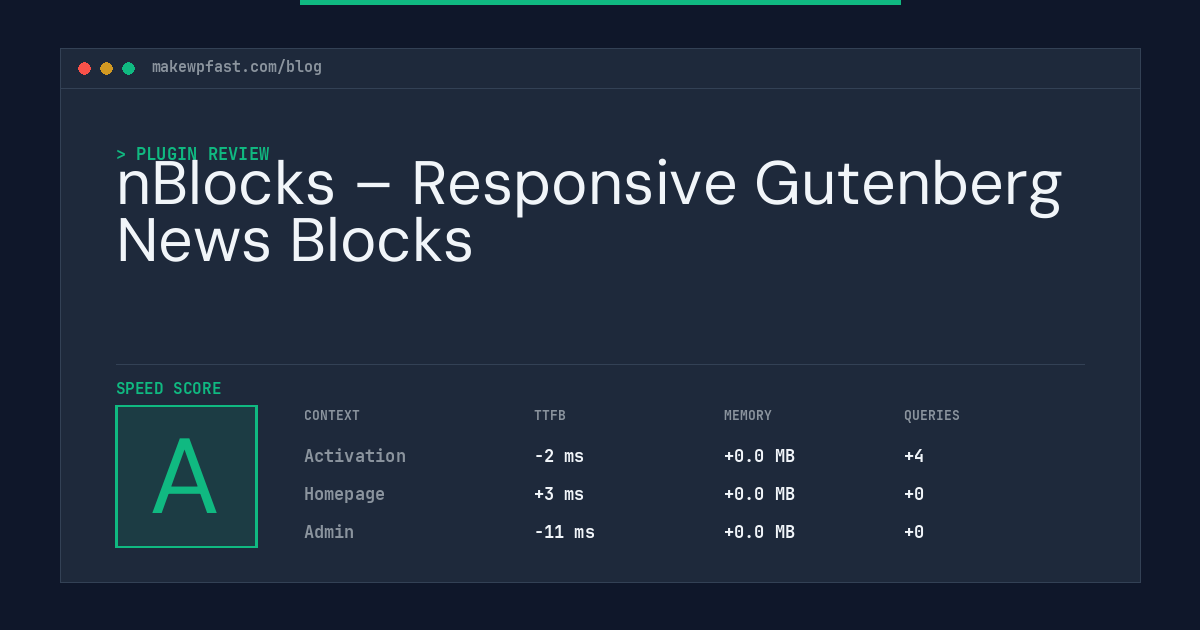 nBlocks – Responsive Gutenberg News Blocks - MakeWPFast
