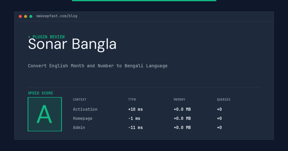 Sonar Bangla - MakeWPFast