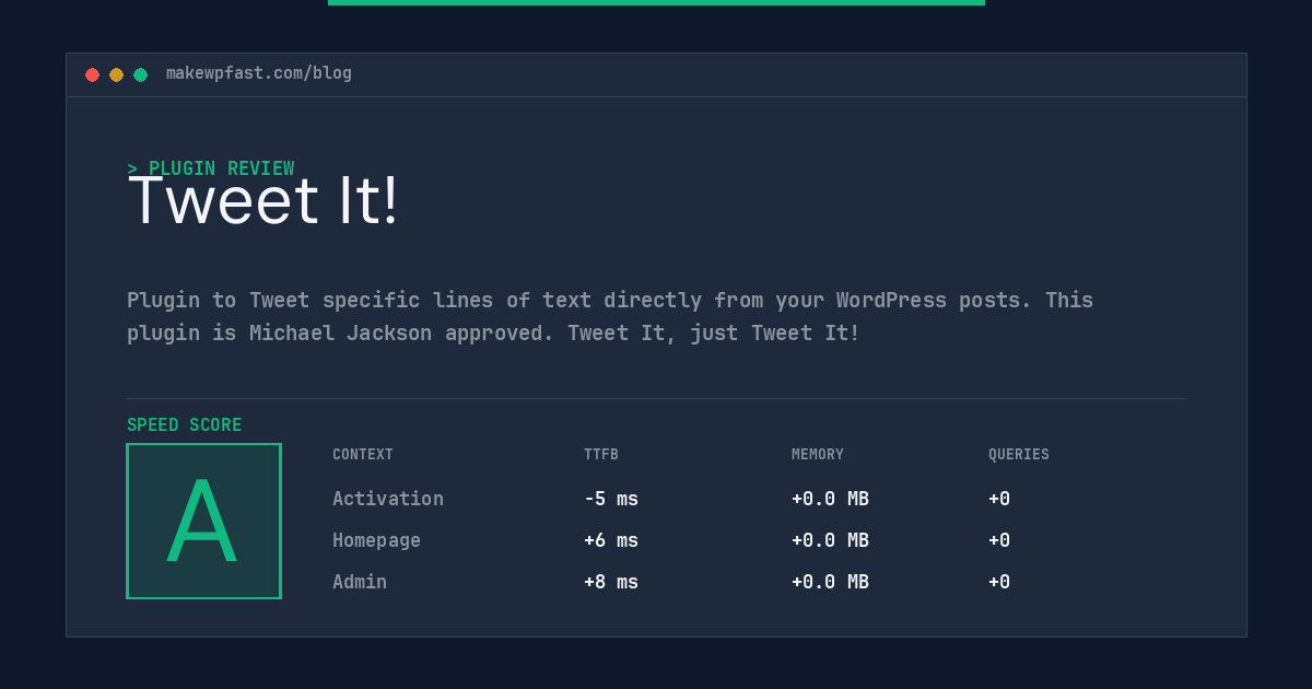 Tweet It! - MakeWPFast