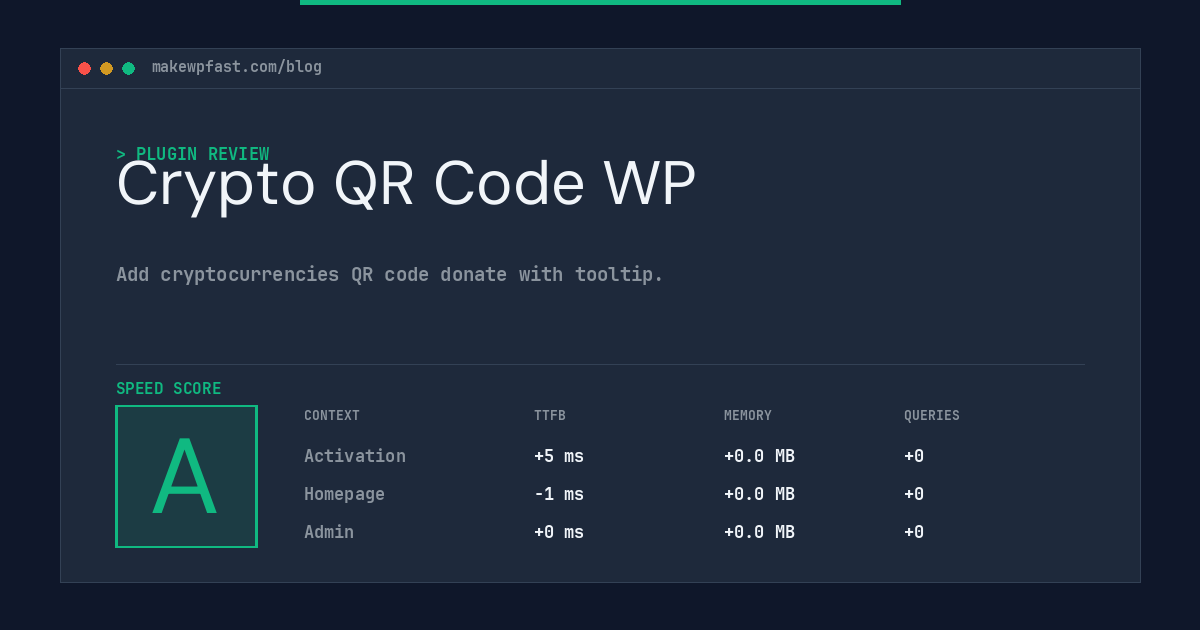 Crypto QR Code WP - MakeWPFast