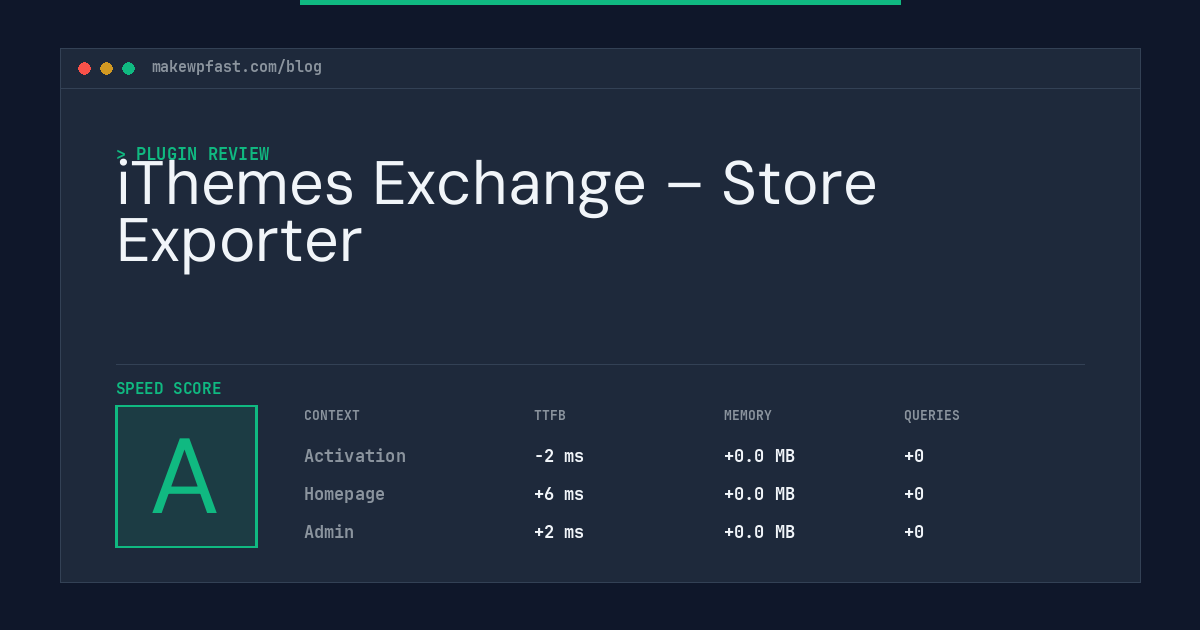 iThemes Exchange – Store Exporter - MakeWPFast