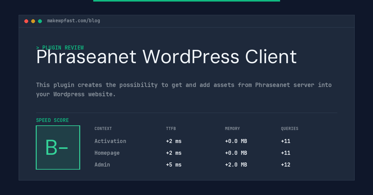 Phraseanet WordPress Client - MakeWPFast