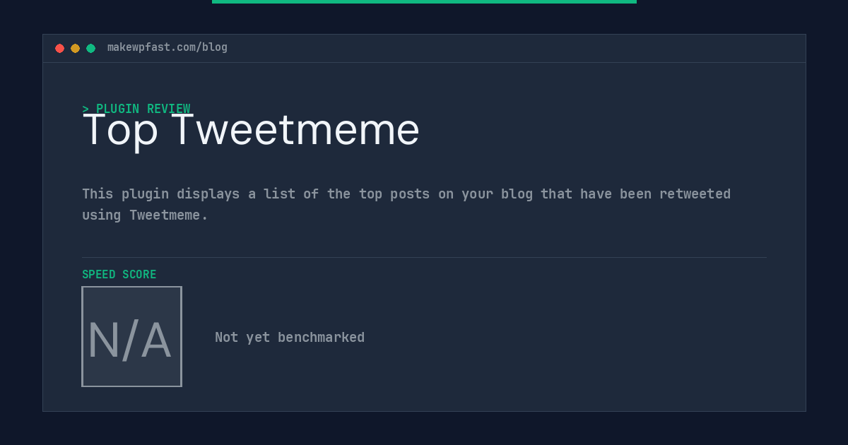 Top Tweetmeme - MakeWPFast