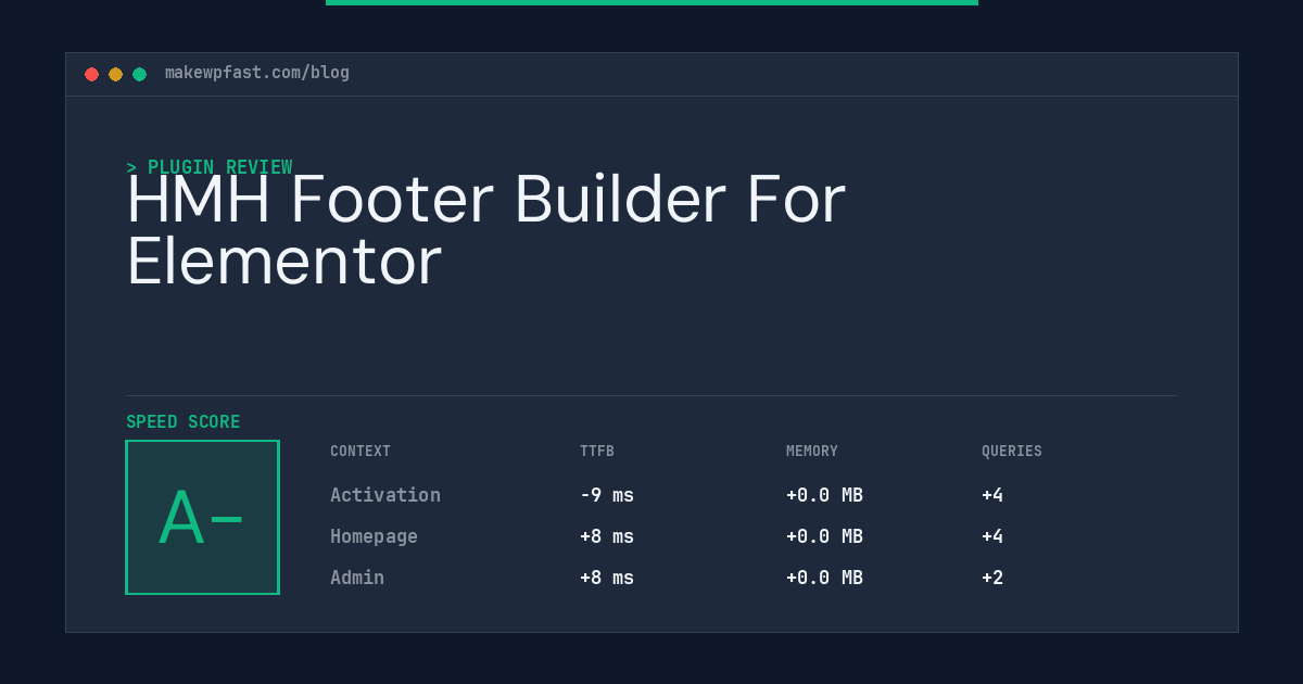 HMH Footer Builder For Elementor - MakeWPFast