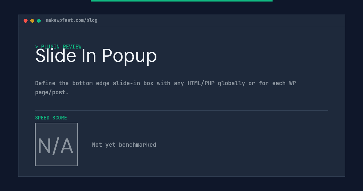 Slide In Popup - MakeWPFast