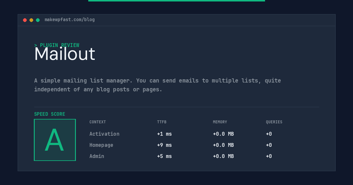 Mailout - MakeWPFast