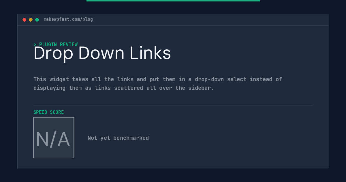 Drop Down Links - MakeWPFast