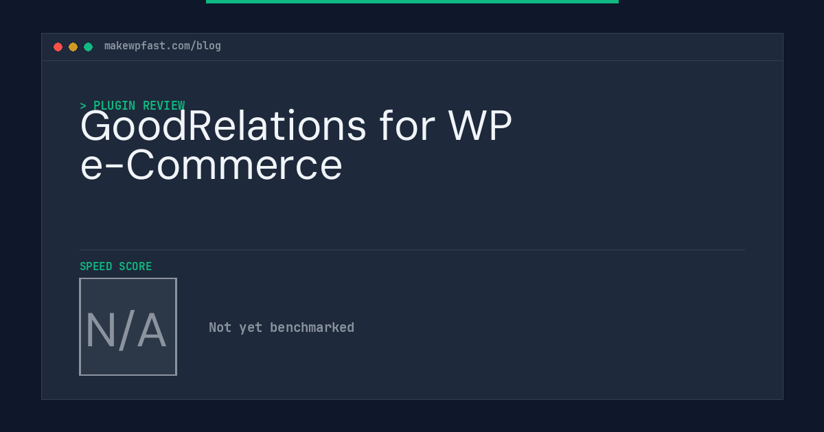 GoodRelations for WP e-Commerce - MakeWPFast