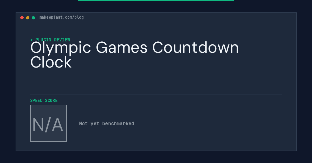 Olympic Games Countdown Clock - MakeWPFast