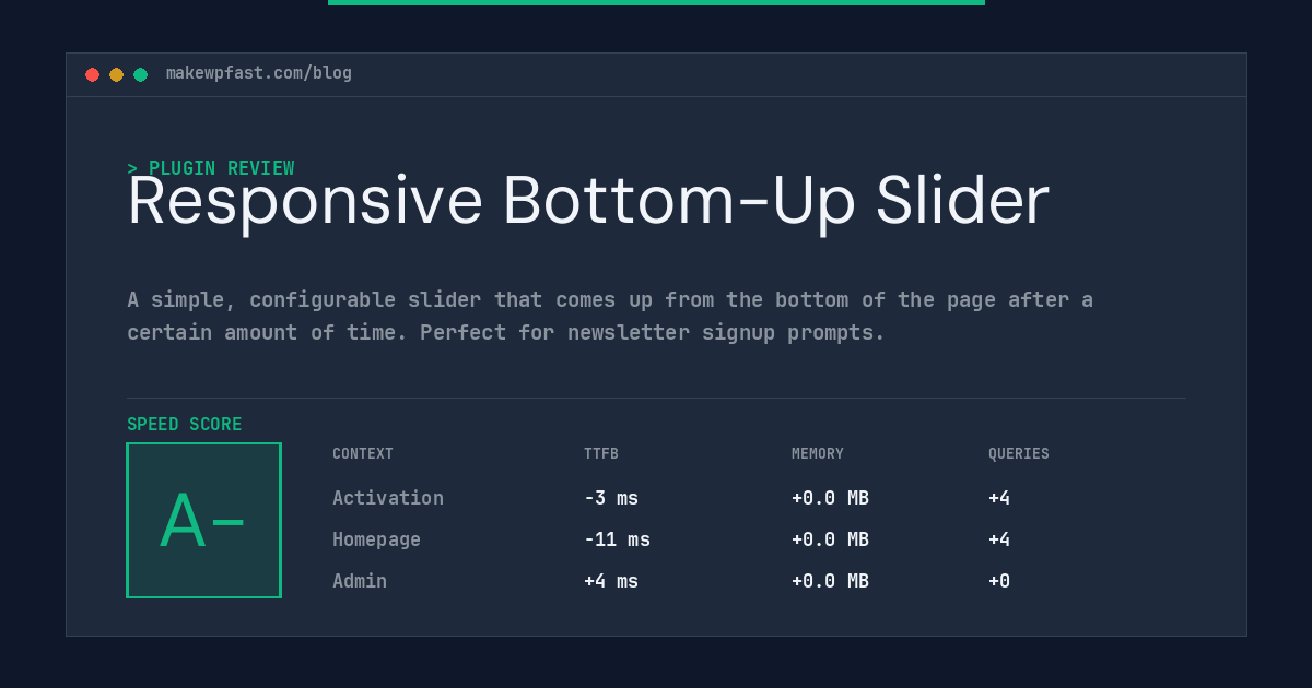 Responsive Bottom-Up Slider - MakeWPFast