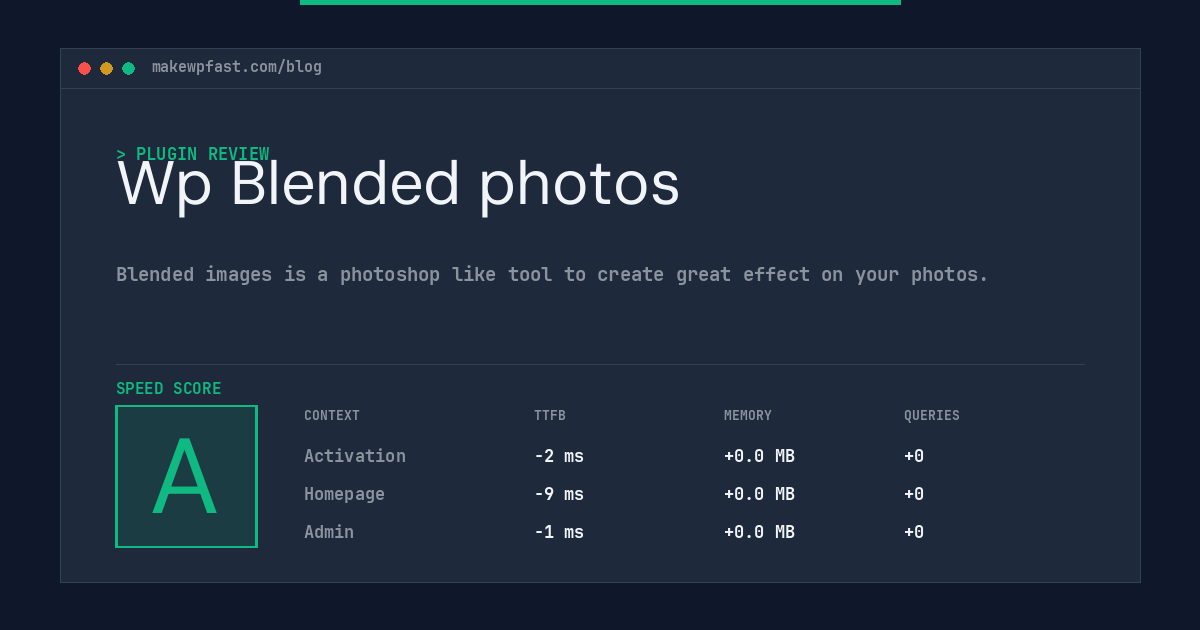 Wp Blended photos - MakeWPFast