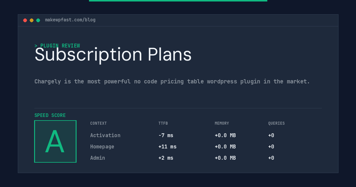 Subscription Plans - MakeWPFast