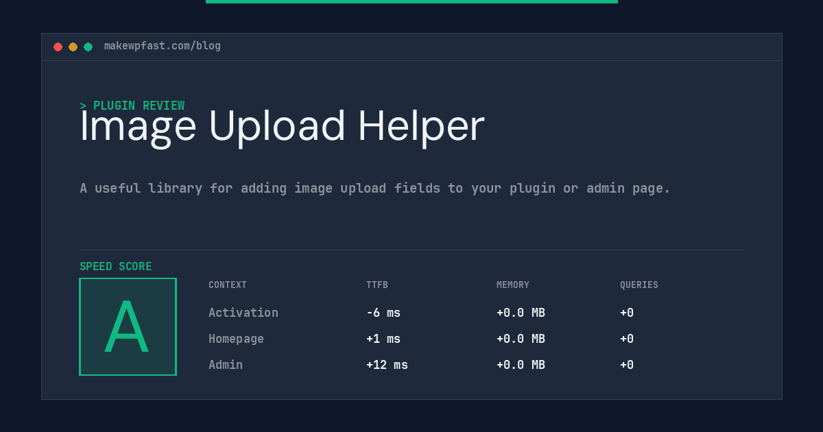 Image Upload Helper - MakeWPFast