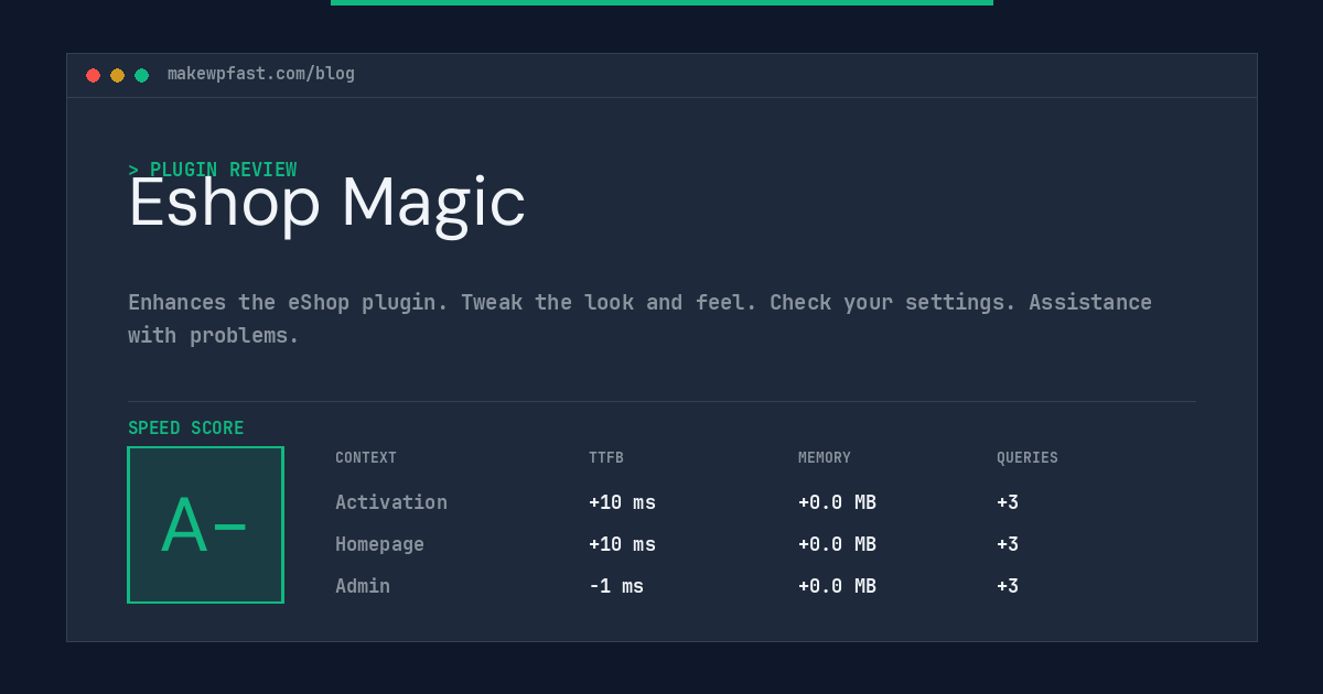 Eshop Magic - MakeWPFast